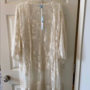 NWT sheer lace kimono